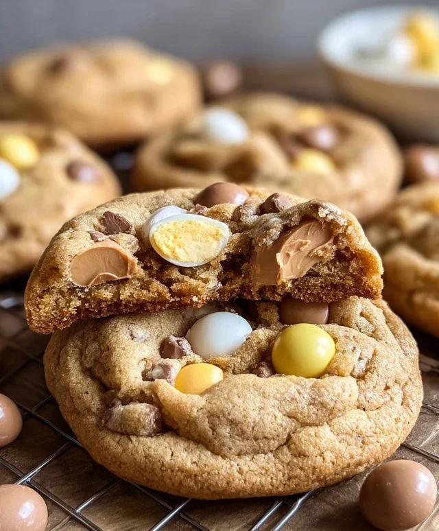 Brown Butter Cadbury Egg Cookies