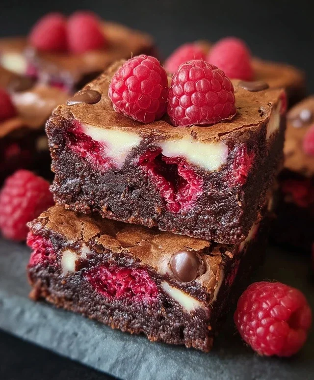 Raspberry Swirl Brownies