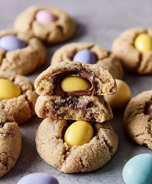 Cadbury Egg Kiss Cookies
