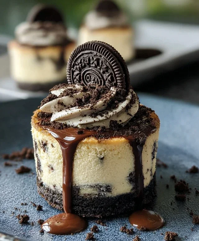 Oreo Overload Stuffed Mini Cheesecake