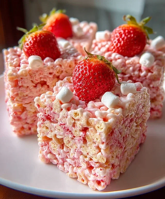 Strawberry Crunch Rice Krispie Treats