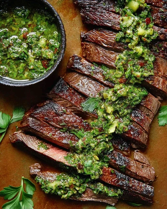 Skirt Steak Marinade Recipe with Chimichurri Recipe