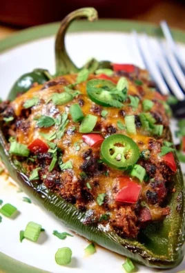Brisket Stuffed Poblano Peppers