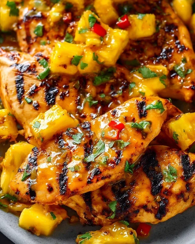 Grilled Mango Pineapple Chicken