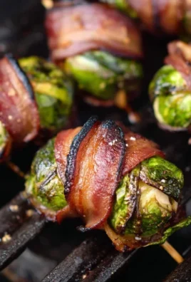 Grilled Beef Beef Bacon Wrapped Brussels Sprouts
