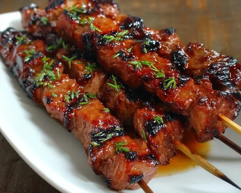 BBQ Chicken Skewer Salad