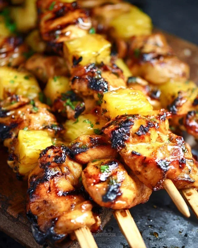 Pineapple Chicken Kebabs Recipe