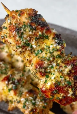Garlic Parmesan Chicken Skewers