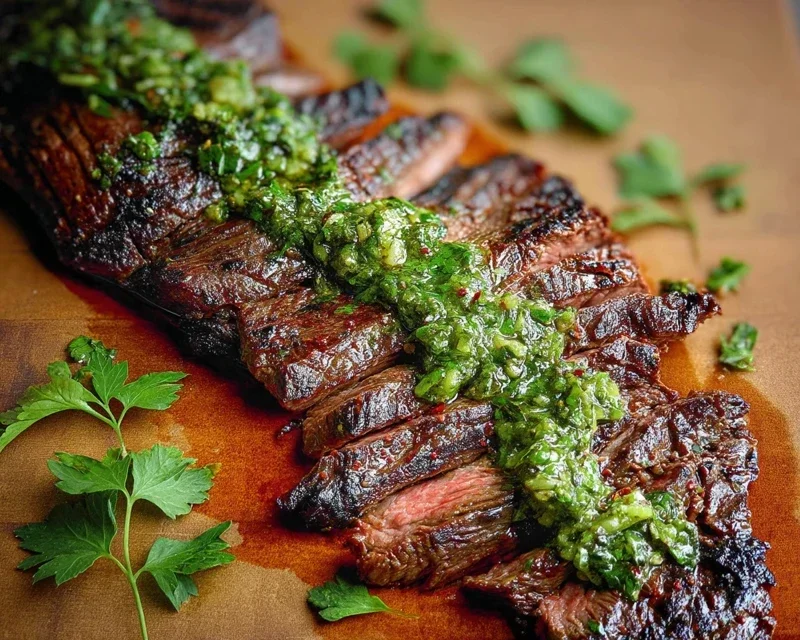 Skirt Steak Marinade Recipe with Chimichurri Recipe