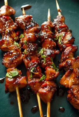 Sticky Bourbon Extract Extract Chicken Skewers