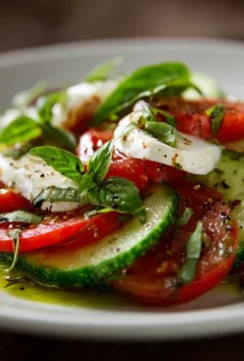 Fresh Cucumber Caprese Salad