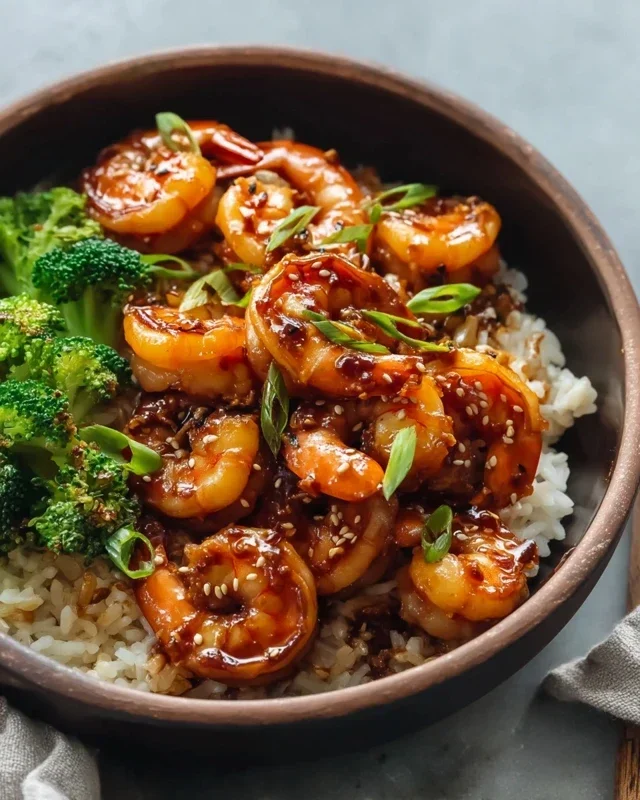 Honey Garlic Shrimp Bowls