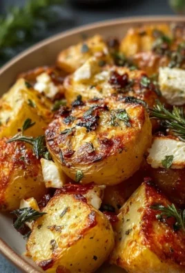 Roasted Potatoes with Baked Feta and Garlic