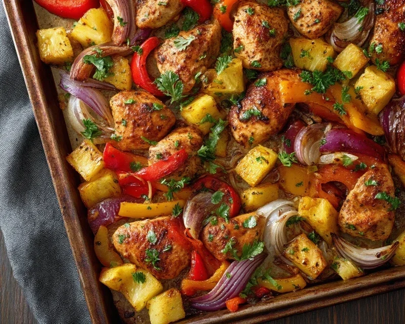 Hawaiian Chicken Sheet Pan