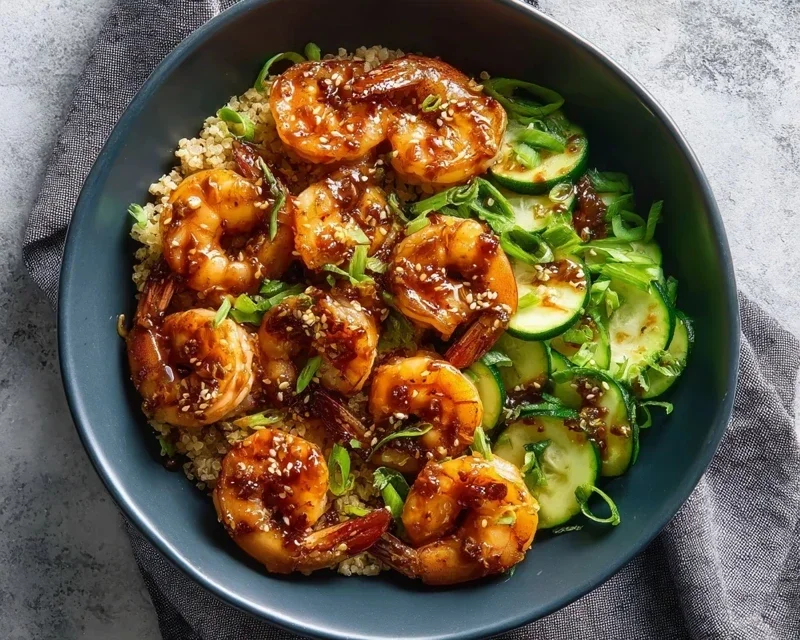 Honey Garlic Shrimp Bowls