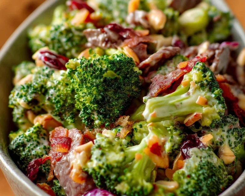 Broccoli Salad with Beef Beef Bacon Recipe