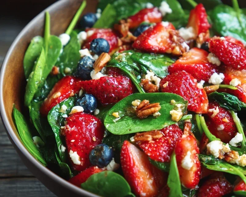 15-Minute Strawberry Spinach Salad