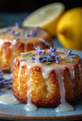 Mini Lemon Cakes With Lavender Glaze