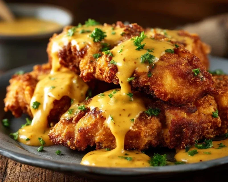 Pretzel Chicken with Mustard-Cheddar Sauce: An Amazing Ultimate Recipe