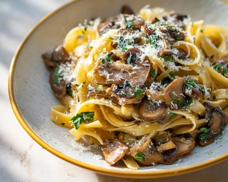 Garlic Mushroom Pasta