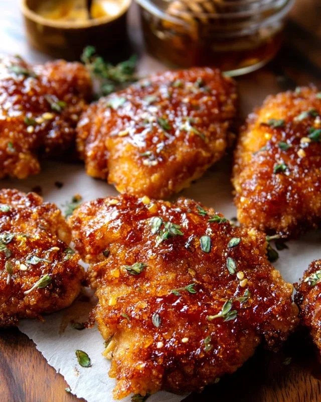 Baked Crunchy Hot Honey Chicken