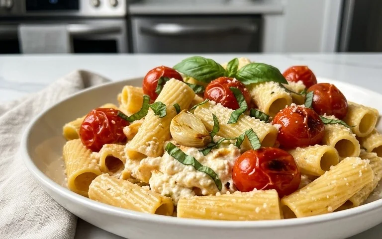 Roasted Tomato and Garlic Ricotta Pasta