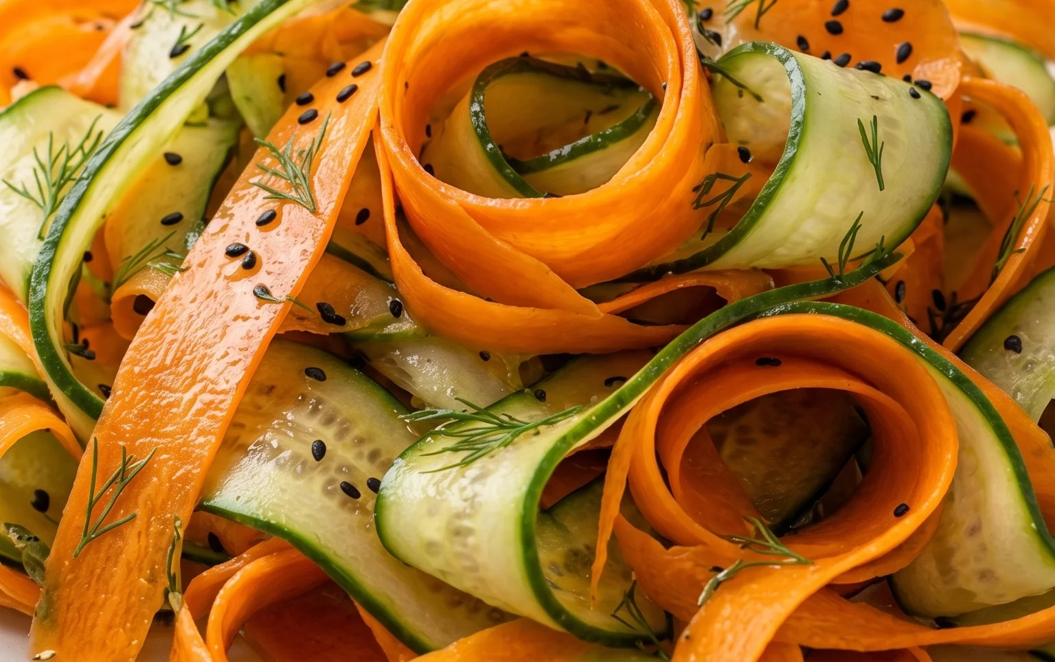 Carrot and Cucumber Ribbon Salad