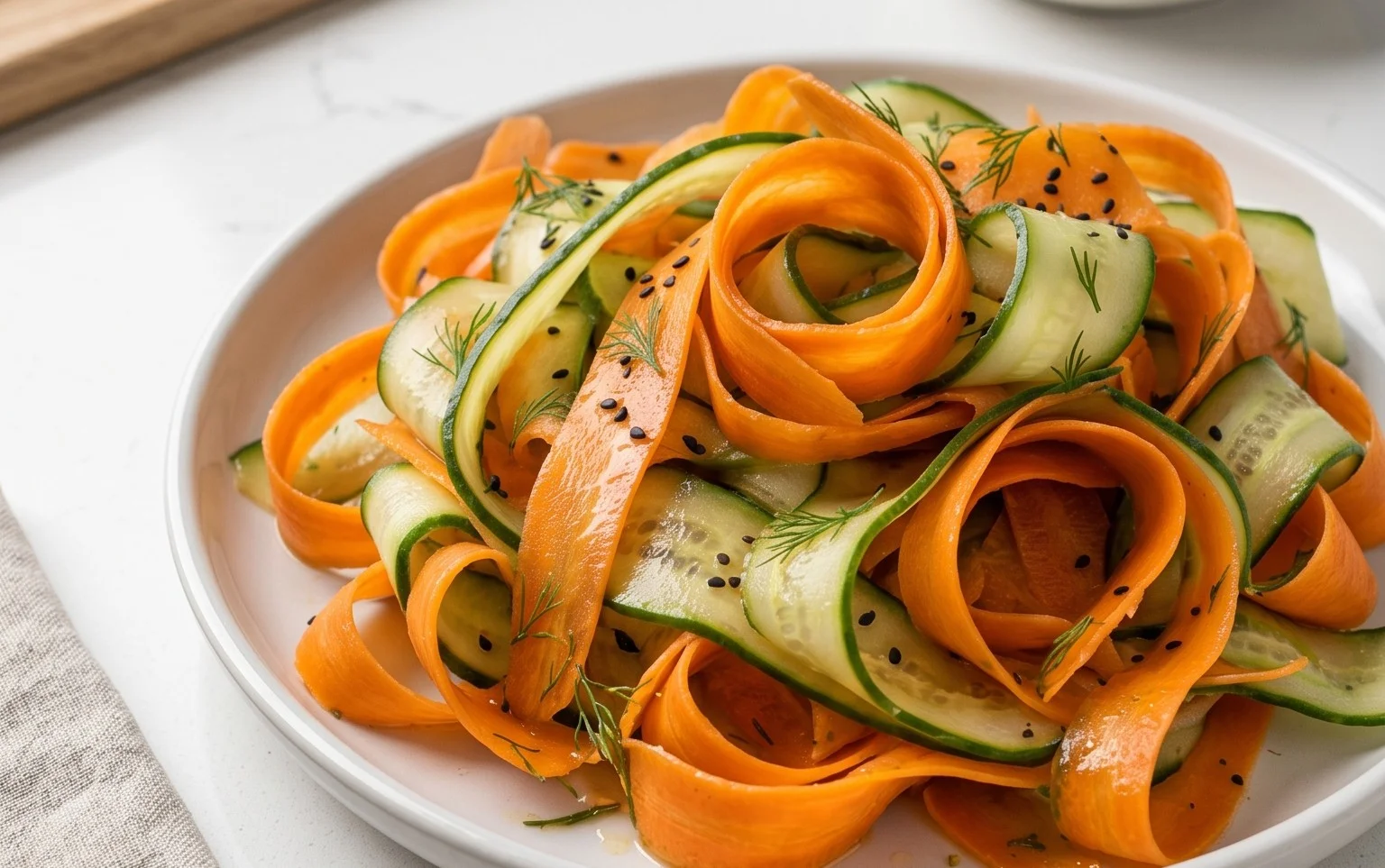Carrot and Cucumber Ribbon Salad