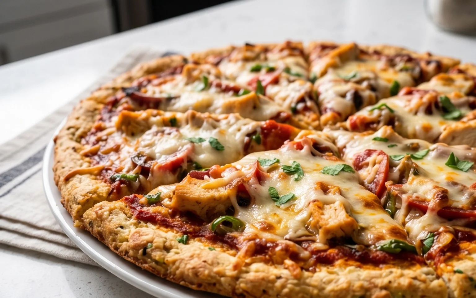 Chicken Crust Pizza (Low Carb + High Protein