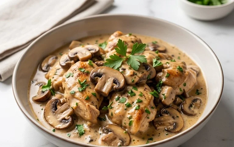 Creamy Mushroom Chicken Recipe