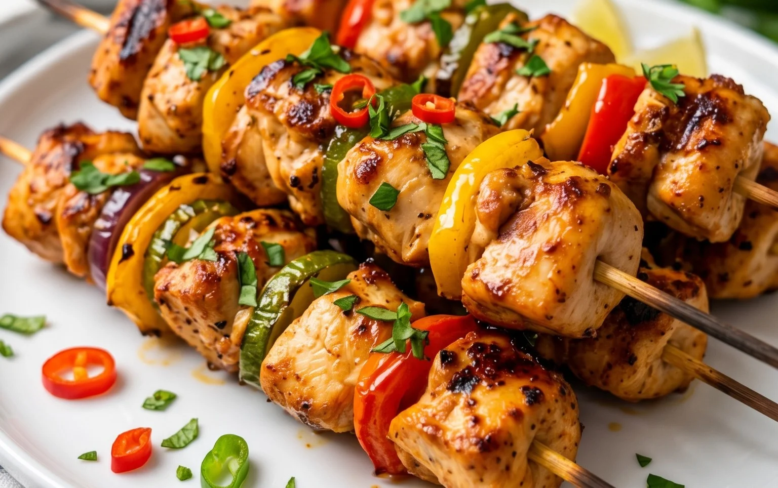 Air Fryer Chicken Skewers (VIDEO)