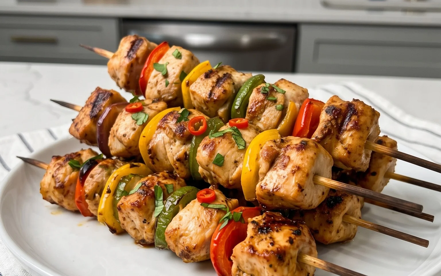 Air Fryer Chicken Skewers (VIDEO)