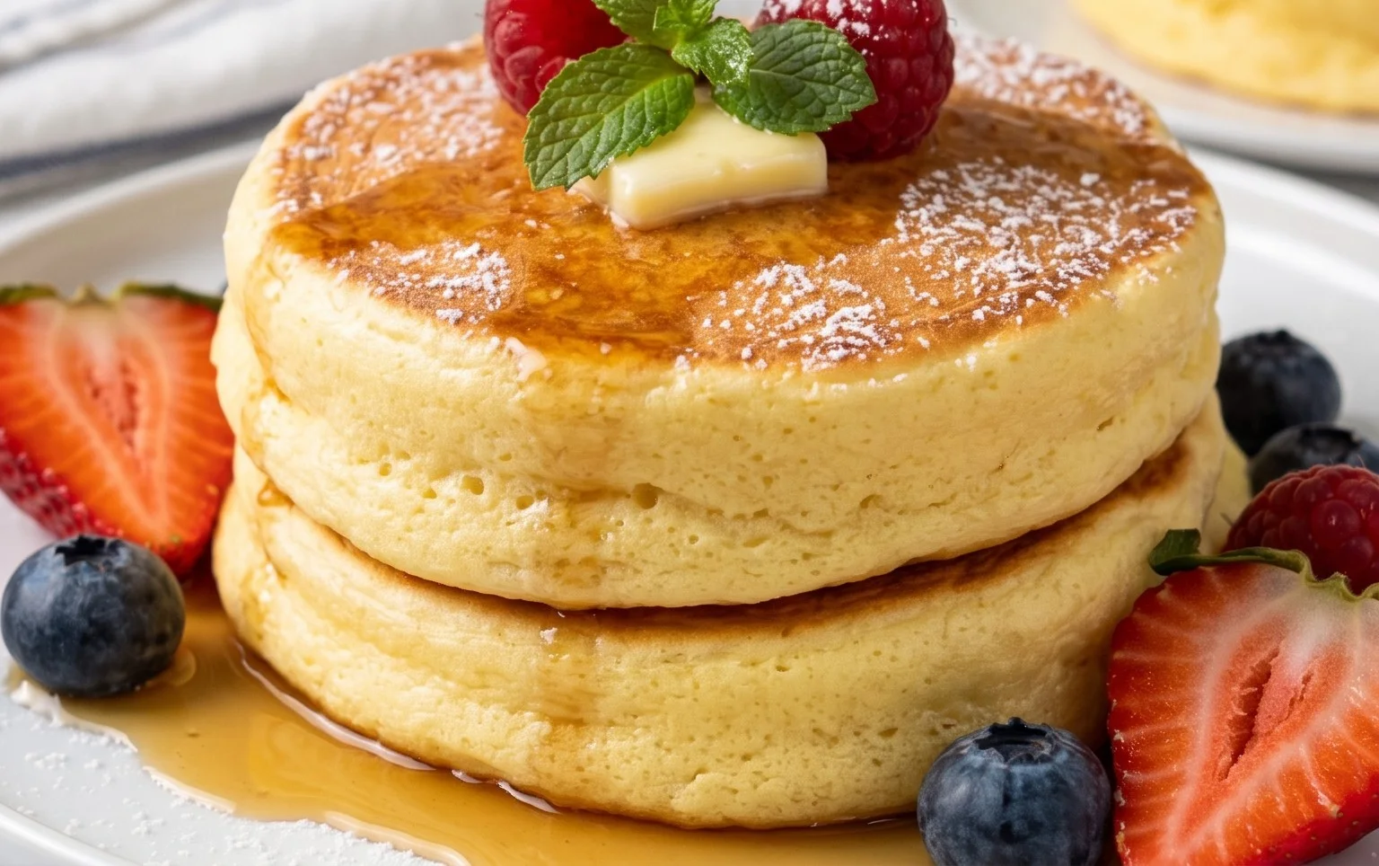 Fluffy Japanese Soufflé Pancakes