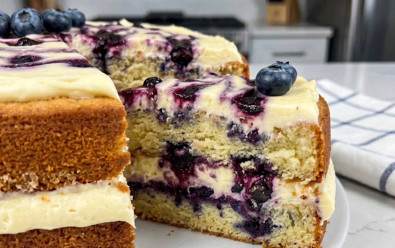 Nova Scotia Blueberry Cream Cake