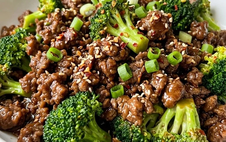Ground Beef and Broccoli