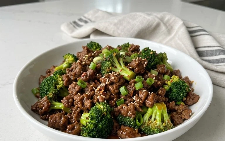 Ground Beef and Broccoli Stir-Fry