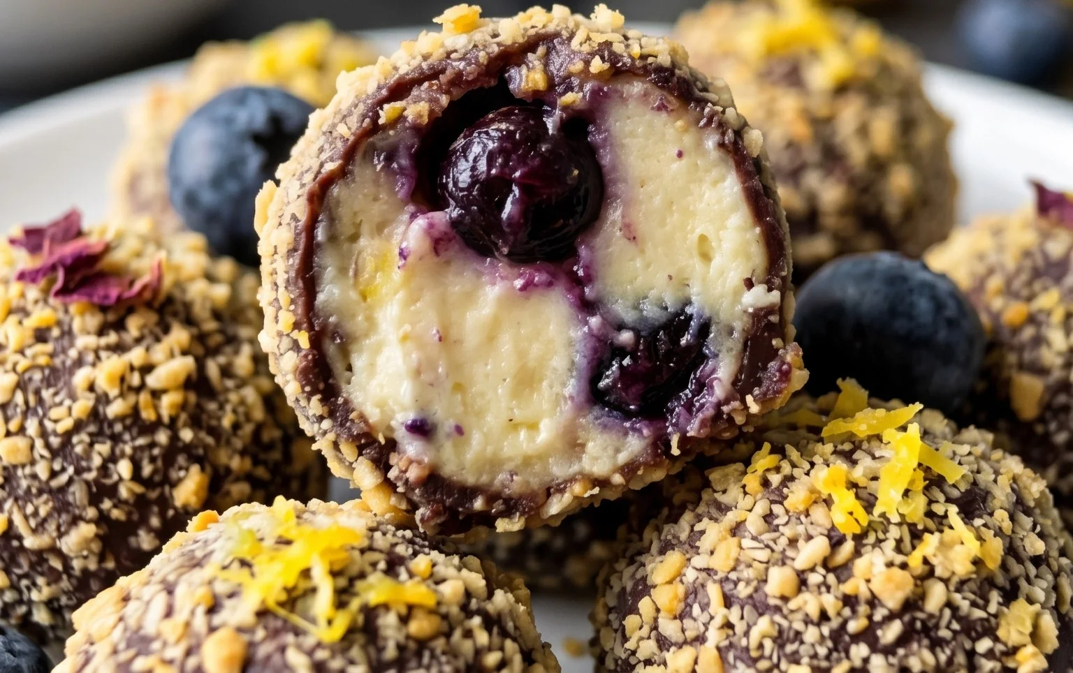LEMON BLUEBERRY TRUFFLES