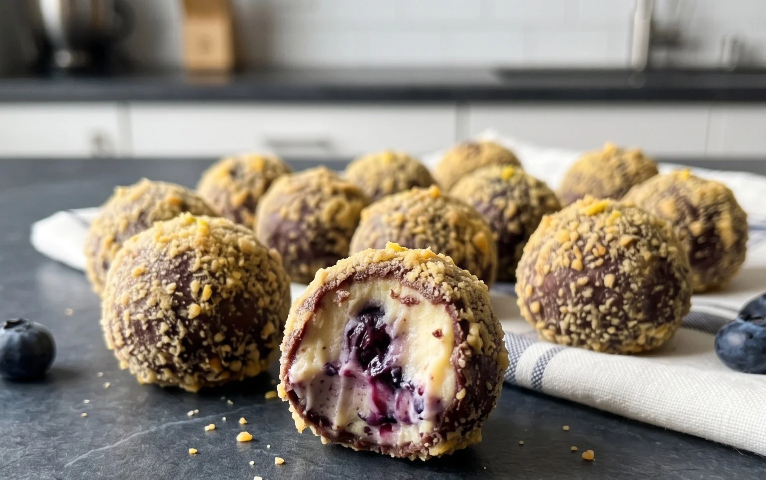 Lemon Blueberry Truffles
