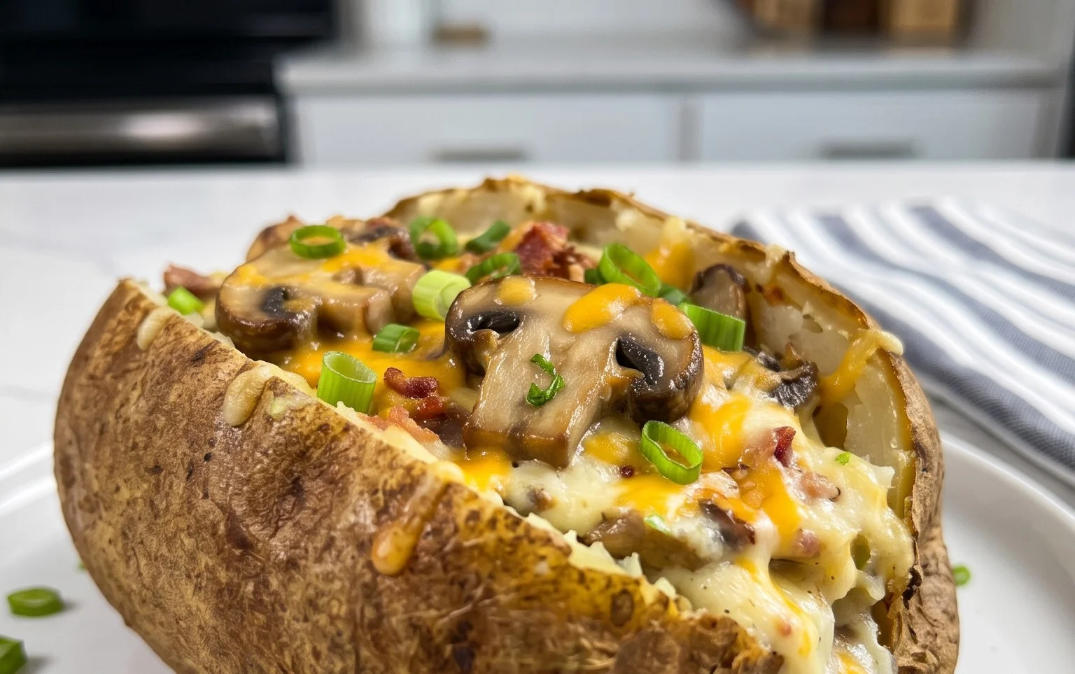 The Ultimate Stuffed Baked Potatoes with Mushrooms