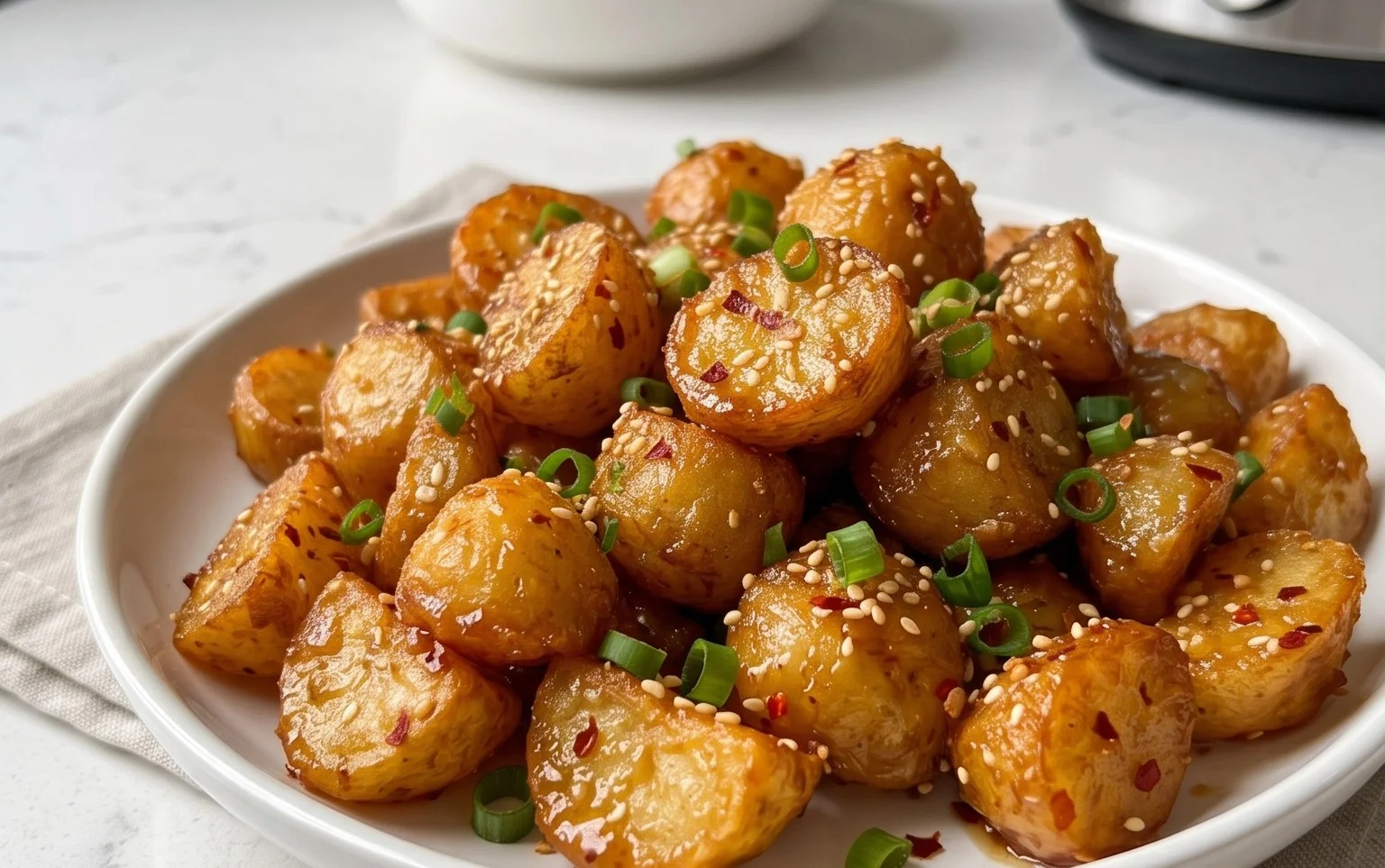 Crispy Honey Chilli Potatoes