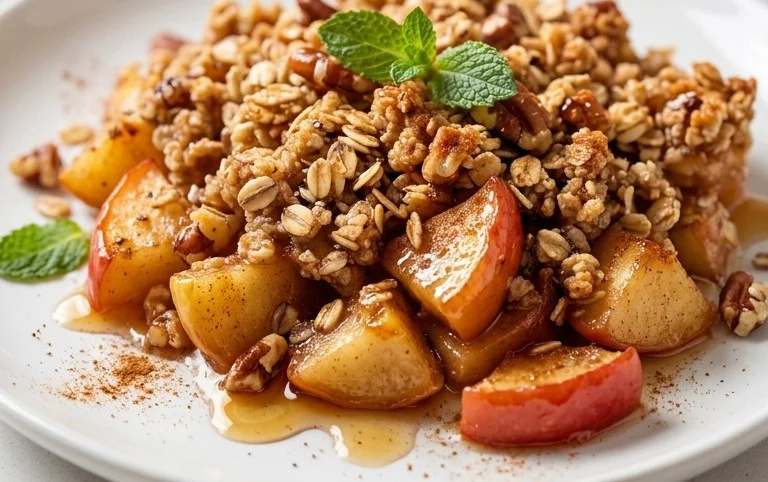 Healthy Breakfast Apple Crum extractble
