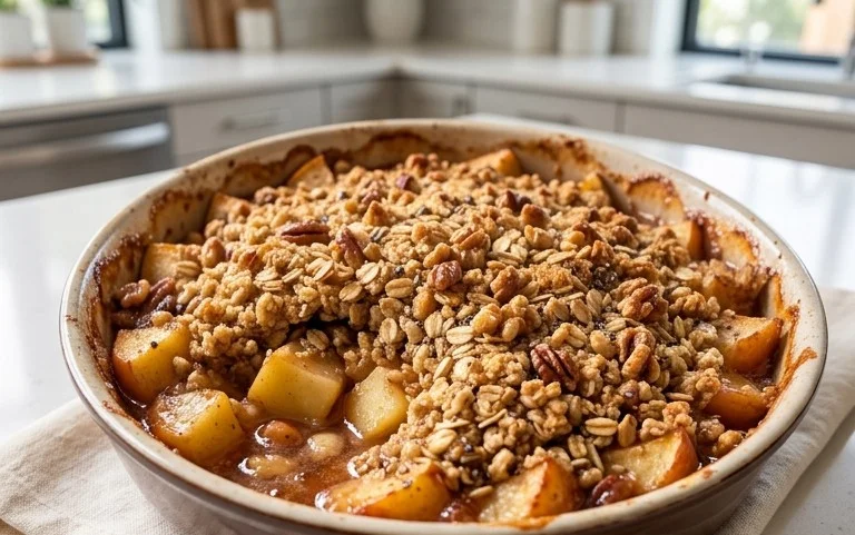 Healthy Breakfast Apple Crum extractble