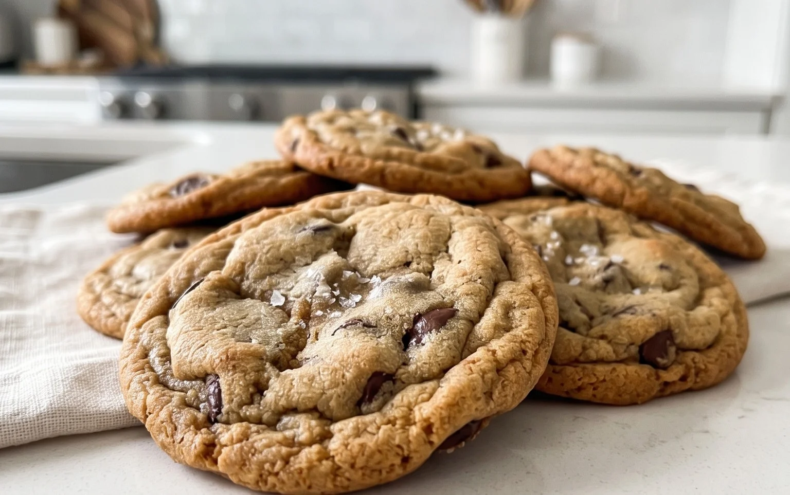Crispy and Chewy Chocolate Chip Cookies