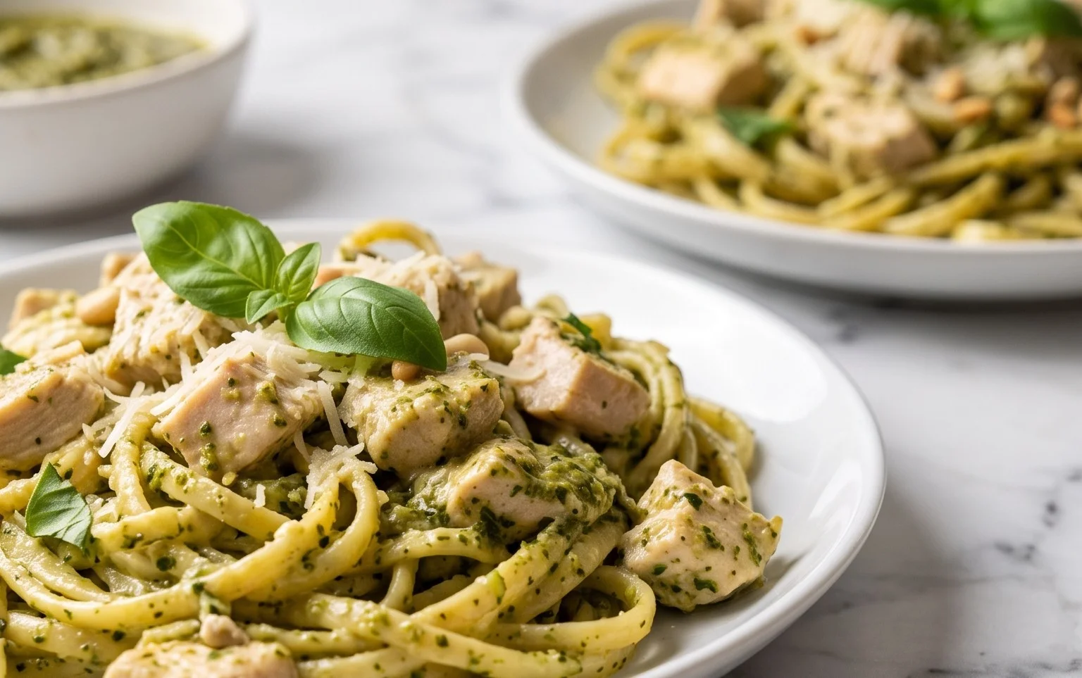 Creamy Chicken Pesto Pasta