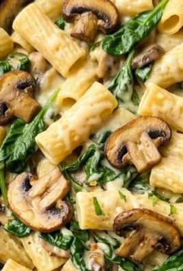 Parmesan Spinach Mushroom Pasta Skillet