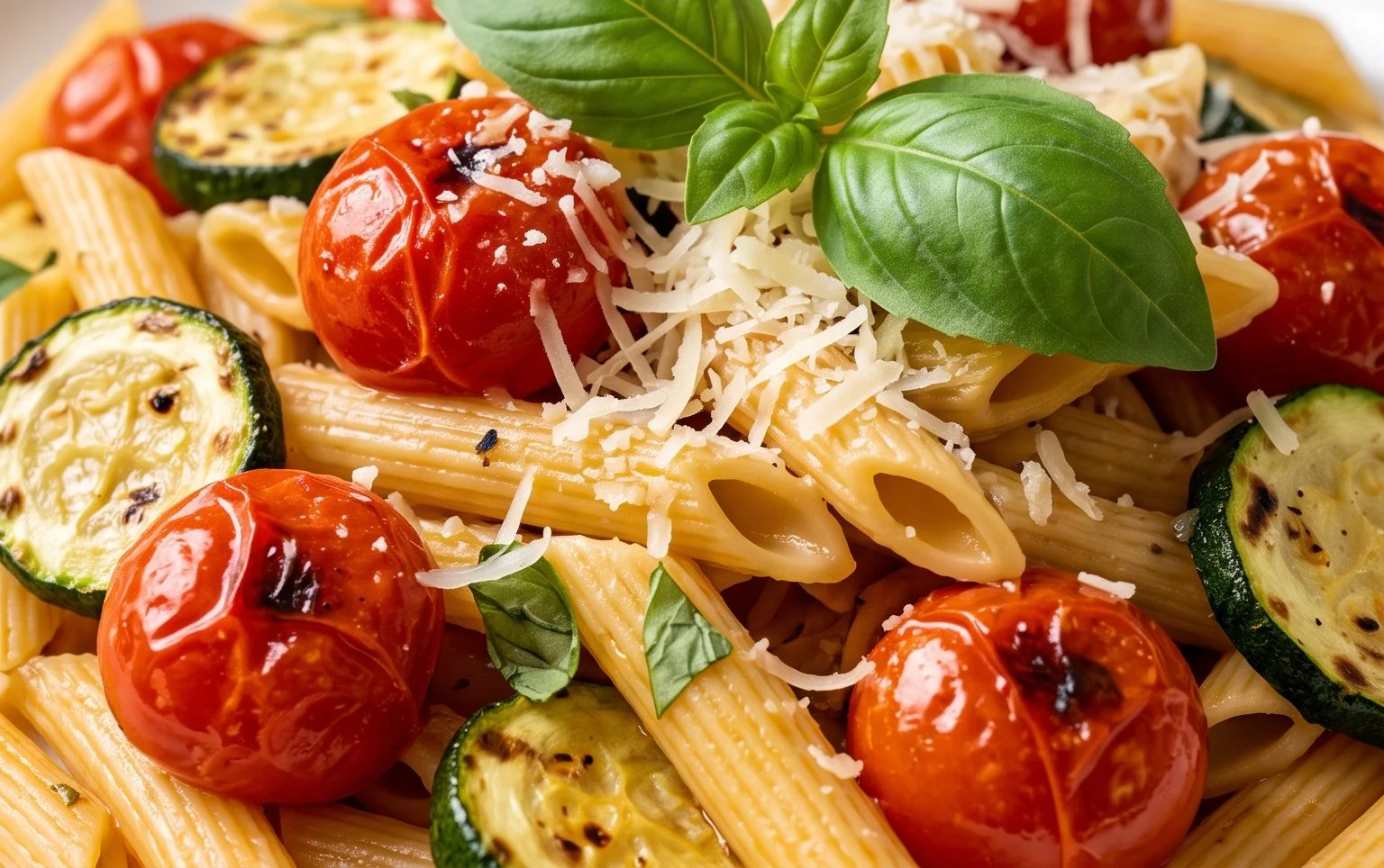 Healthy Tomato Zucchini Pasta
