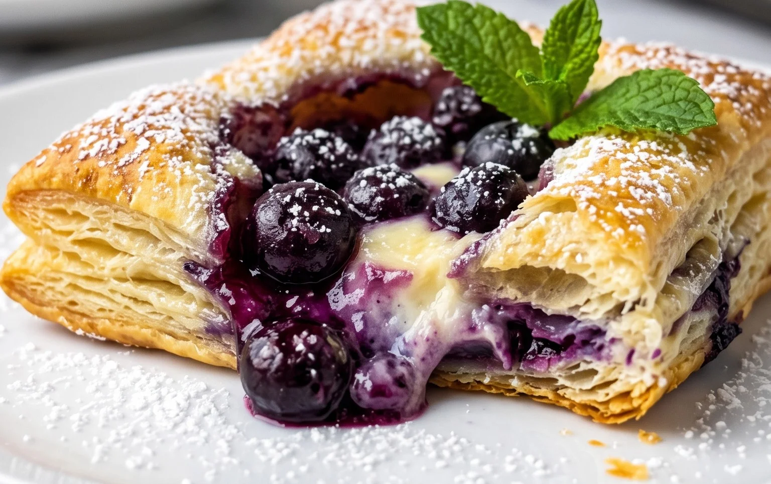 Blueberry Cream Cheese Puff Pastry