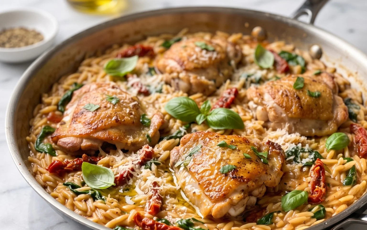 Chicken Orzo (30-Minutes, One-Pan)