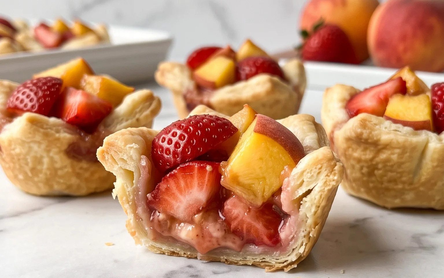 Strawberry Peach Pie Bites