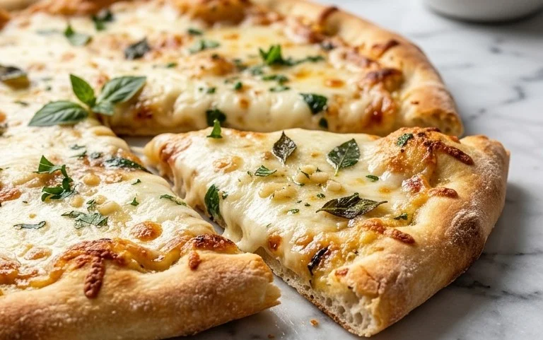buttery garlic pizza